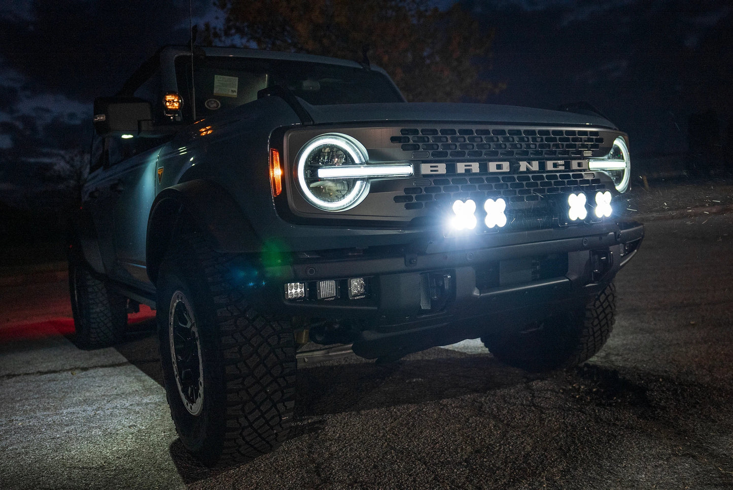 SPV Parts 2021+ Ford Bronco Modular Bumper Universal Slotted Cross Mount Kit (Fits MANY lights)