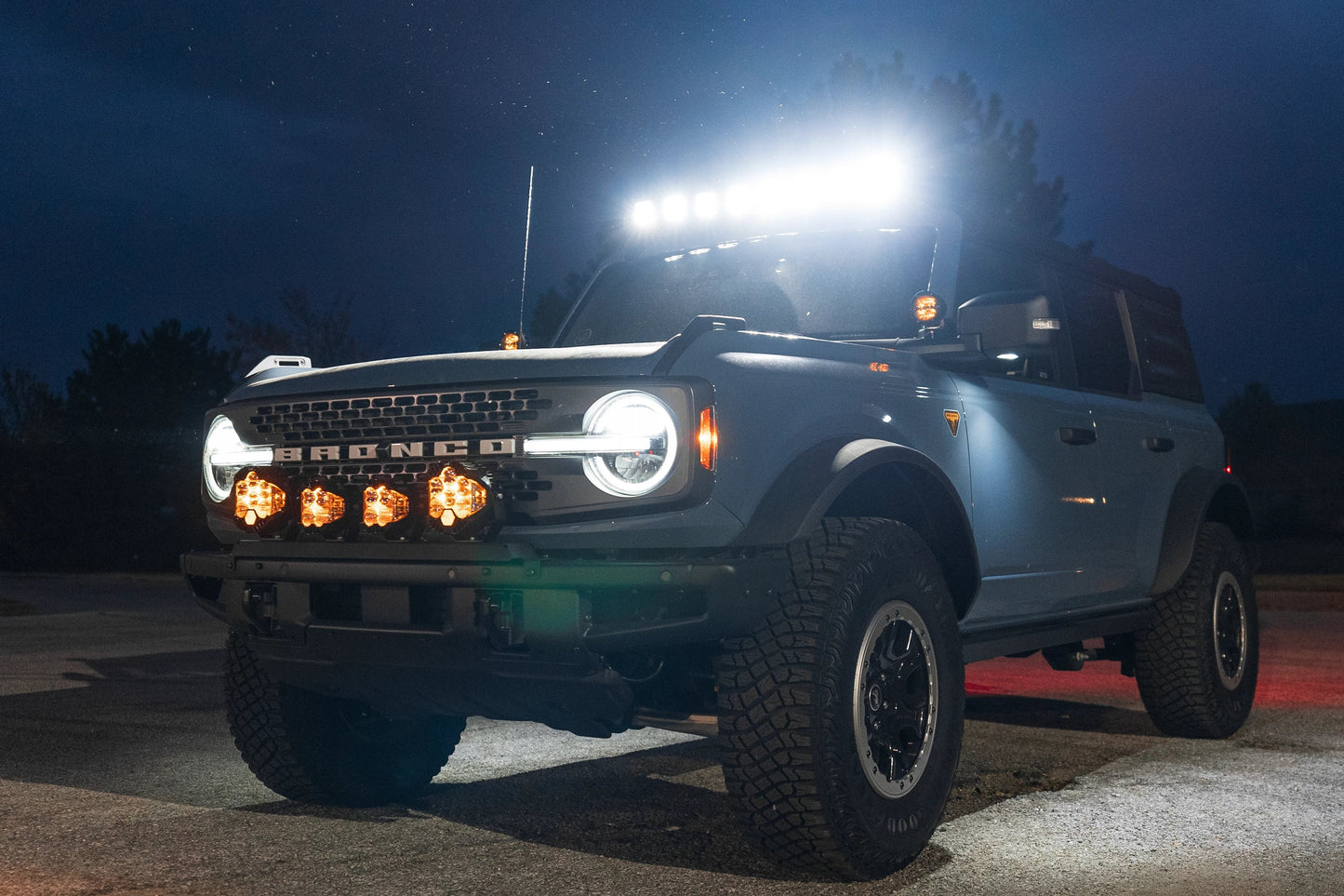 SPV Parts 2021+ Ford Bronco Modular Bumper Universal Slotted Cross Mount Kit (Fits MANY lights)