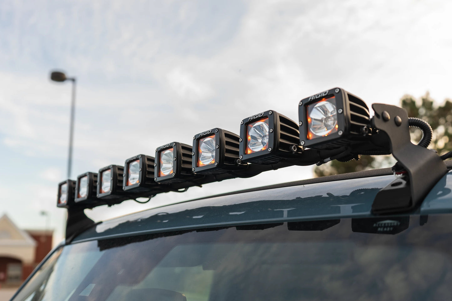 Ford Bronco Roof Line HIGH Mounts - Direct Replacement for Rigid 46723 SR Kit (Brackets Only)