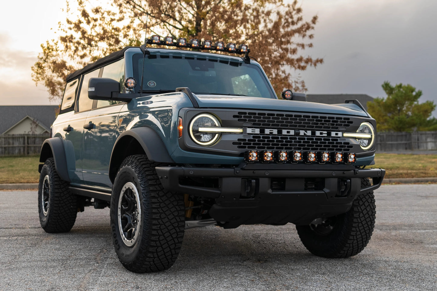 Ford Bronco Roof Line HIGH Mounts - Direct Replacement for Rigid 46723 SR Kit (Brackets Only)