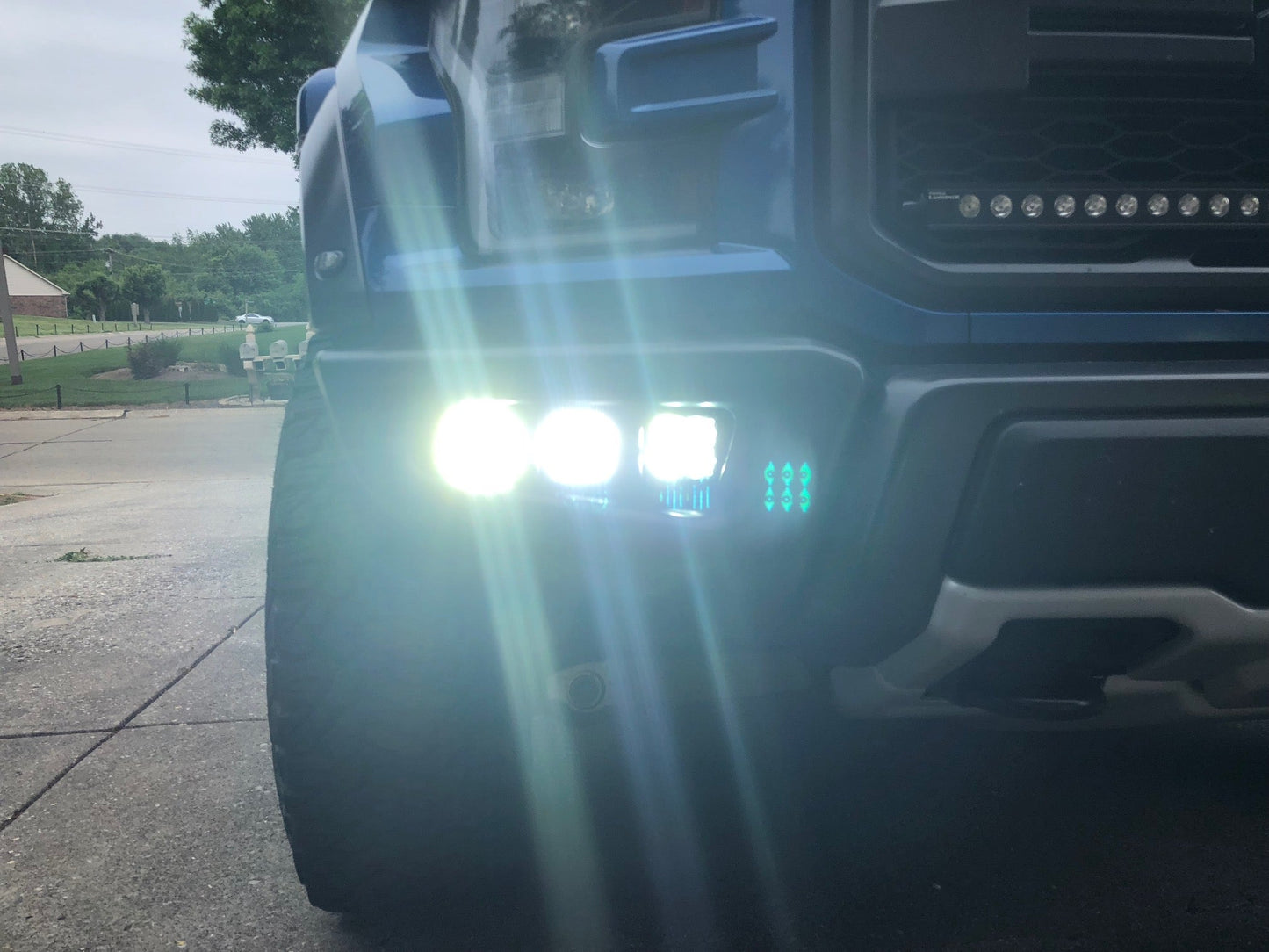 SPV Parts PREMIUM 2017-2020 Raptor Triple Fog BRACKETS V3 (Brackets ONLY. Lights sold separately)