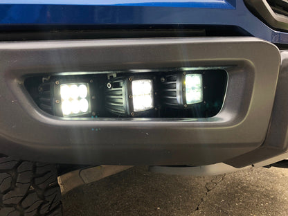 SPV Parts PREMIUM 2017-2020 Raptor Triple Fog BRACKETS V3 (Brackets ONLY. Lights sold separately)