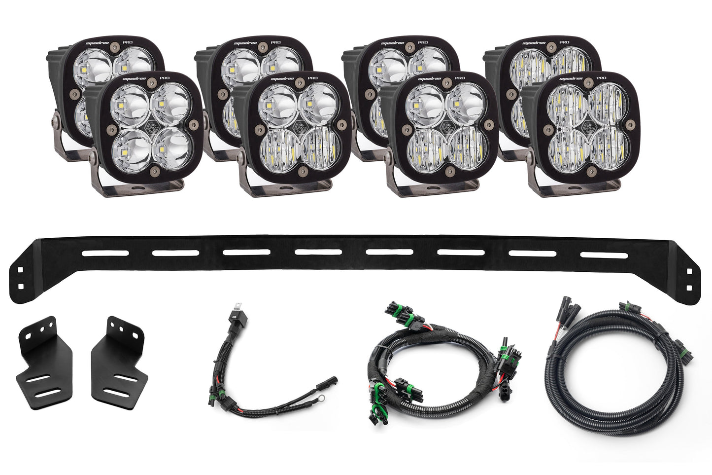 SPV Parts 2021+ Gen 3 Ford Raptor Bumper Bracket Kit with Cross Mount & Harness Bundle Kits