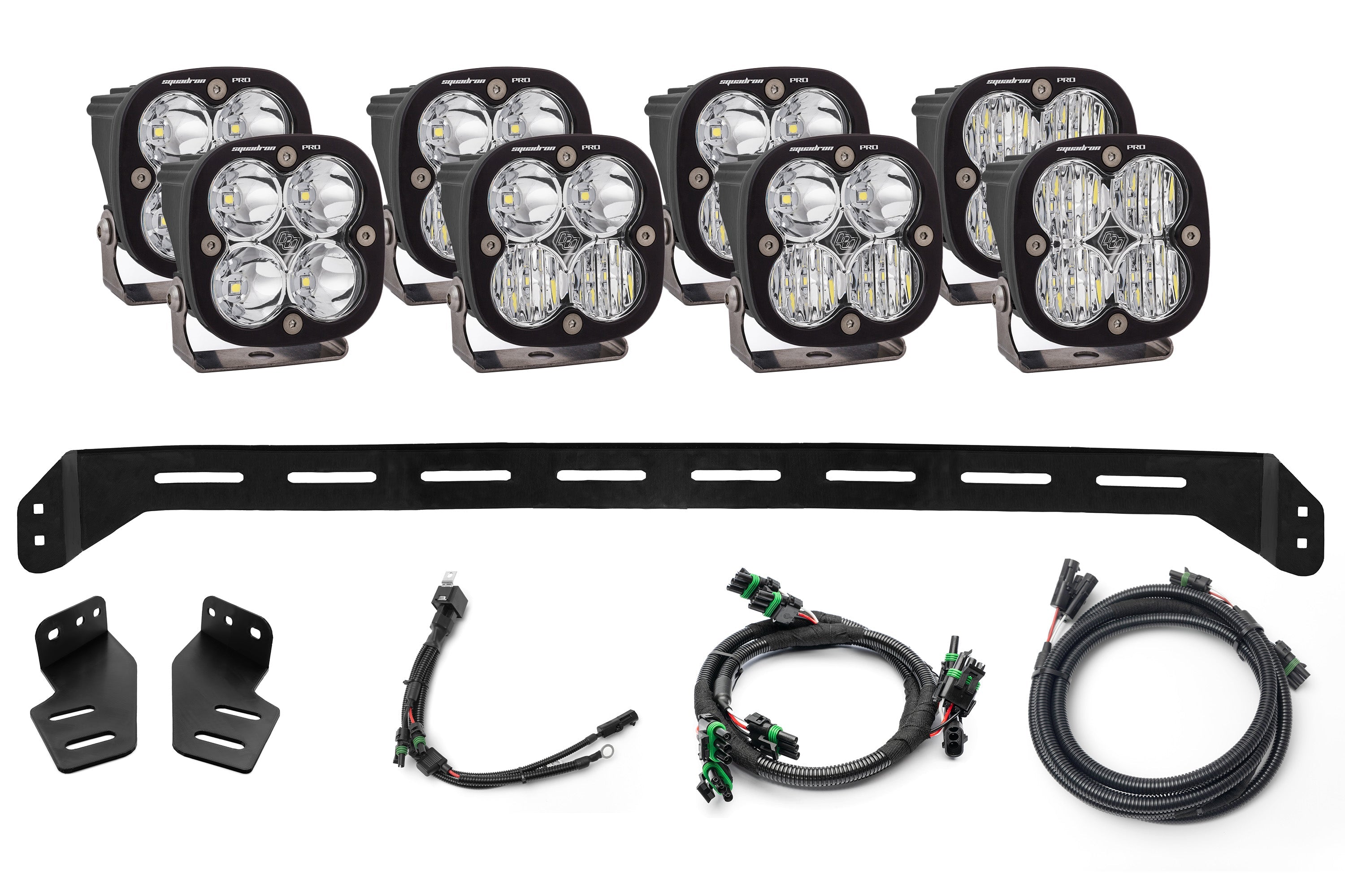 SPV Parts 2021+ Gen 3 Ford Raptor Bumper Bracket Kit with Cross Mount & Harness Bundle Kits