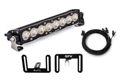 SPV Parts 2021-2025 Ford F-150 Raptor 10'' LOWER Grille w/Baja Designs S8 Light Bar Kit (Behind Grille)