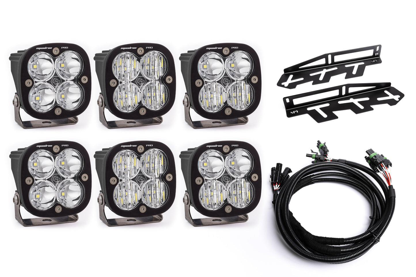 SPV Parts 2017-2020 Ford Raptor Baja Designs Sport & PRO Triple Fog Light Kit (With Brackets)