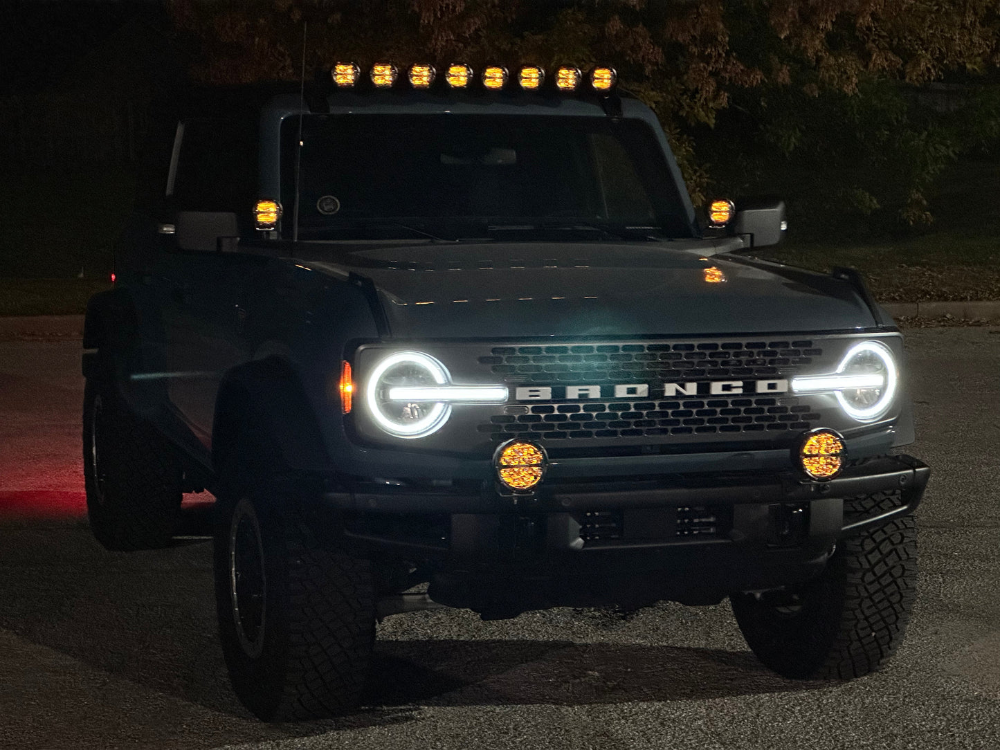 Ford Bronco Roof Line HIGH Mounts - Direct Replacement for Rigid 46723 SR Kit (Brackets Only)