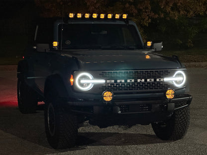 Ford Bronco Roof Line HIGH Mounts - Direct Replacement for Rigid 46723 SR Kit (Brackets Only)