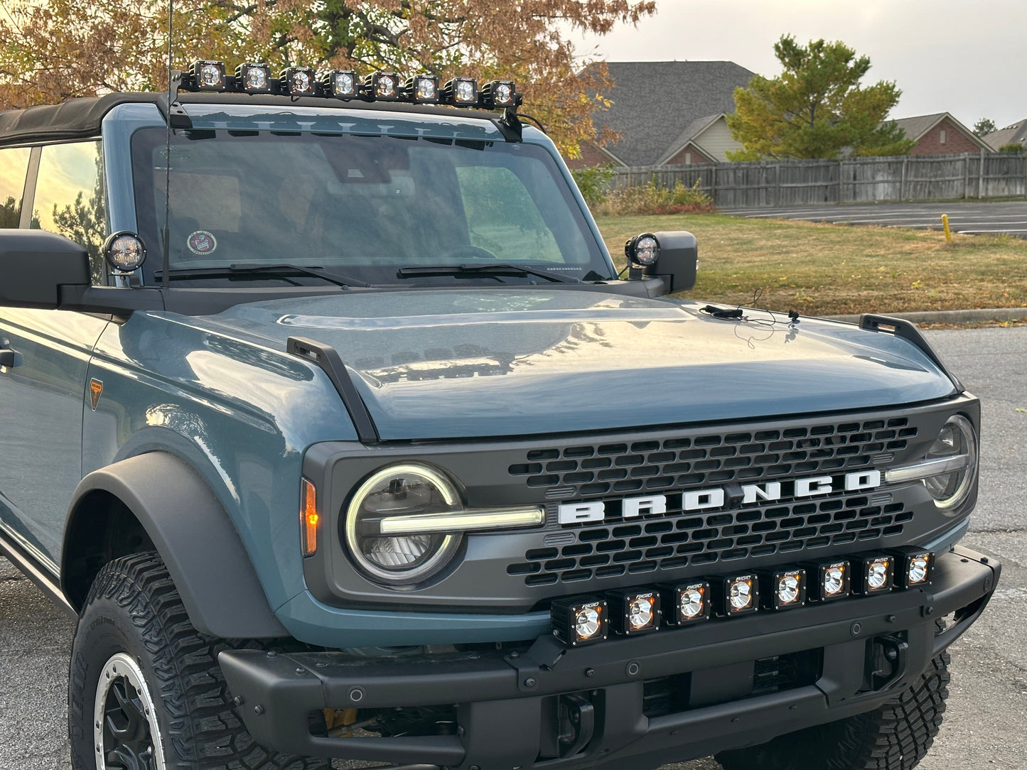 Ford Bronco Roof Line HIGH Mounts - Direct Replacement for Rigid 46723 SR Kit (Brackets Only)