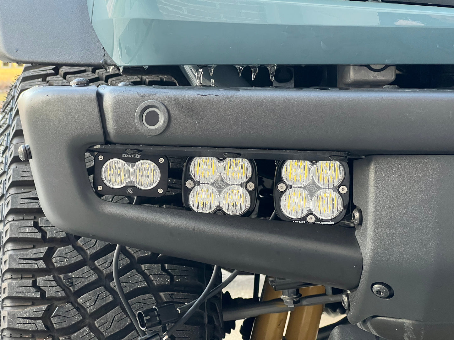 2021- 2025 Ford BRONCO Baja Designs Sport & PRO Triple Fog Light Kit W/S2 (Modular Bumper, INCLUDING RAPTOR)
