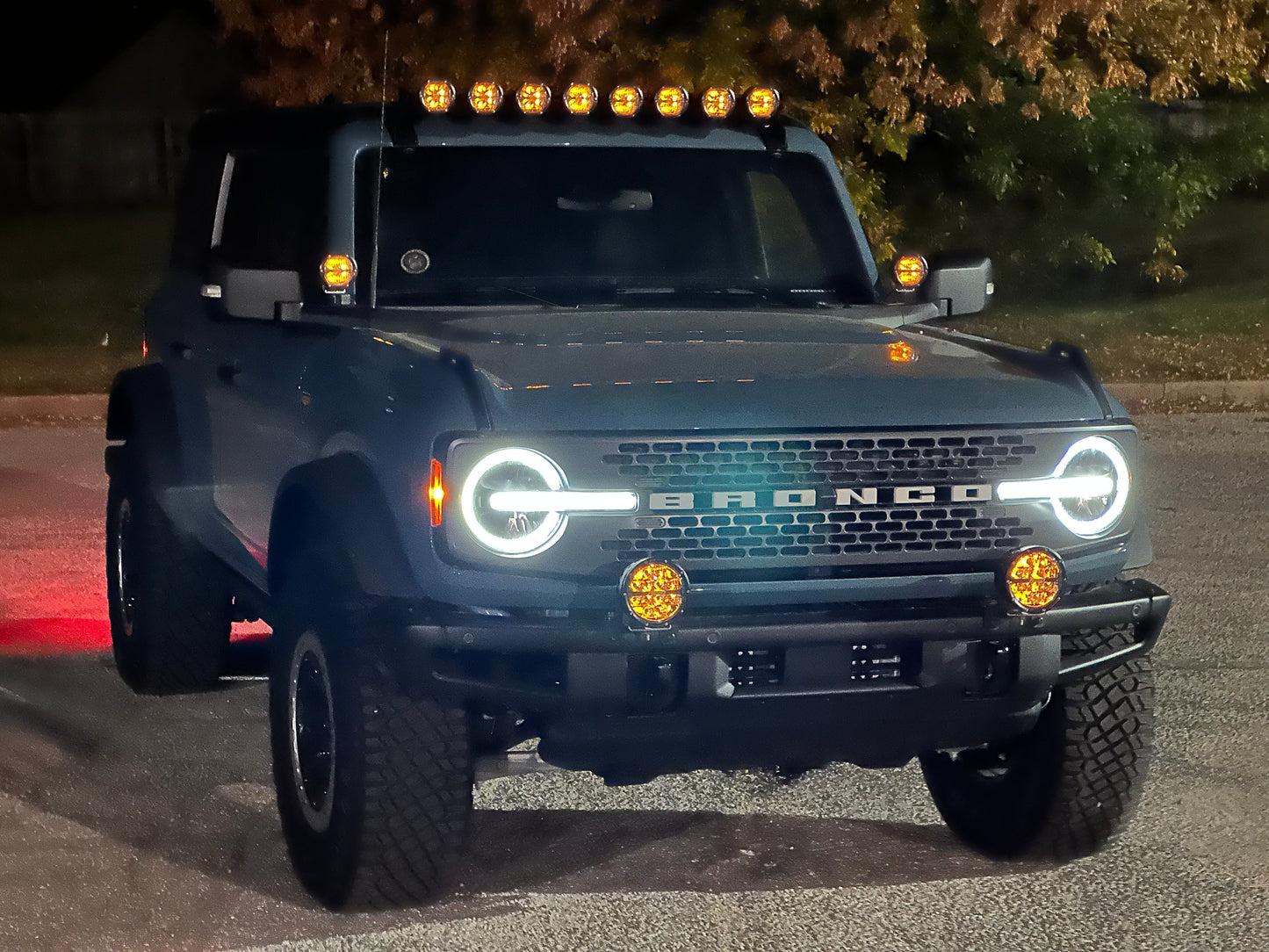 Ford Bronco Roof Line HIGH Mounts - Direct Replacement for Rigid 46723 SR Kit (Brackets Only)