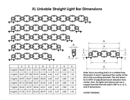 BAJA DESIGNS XL LINKABLE LED LIGHT BAR (Choose from 3-8)