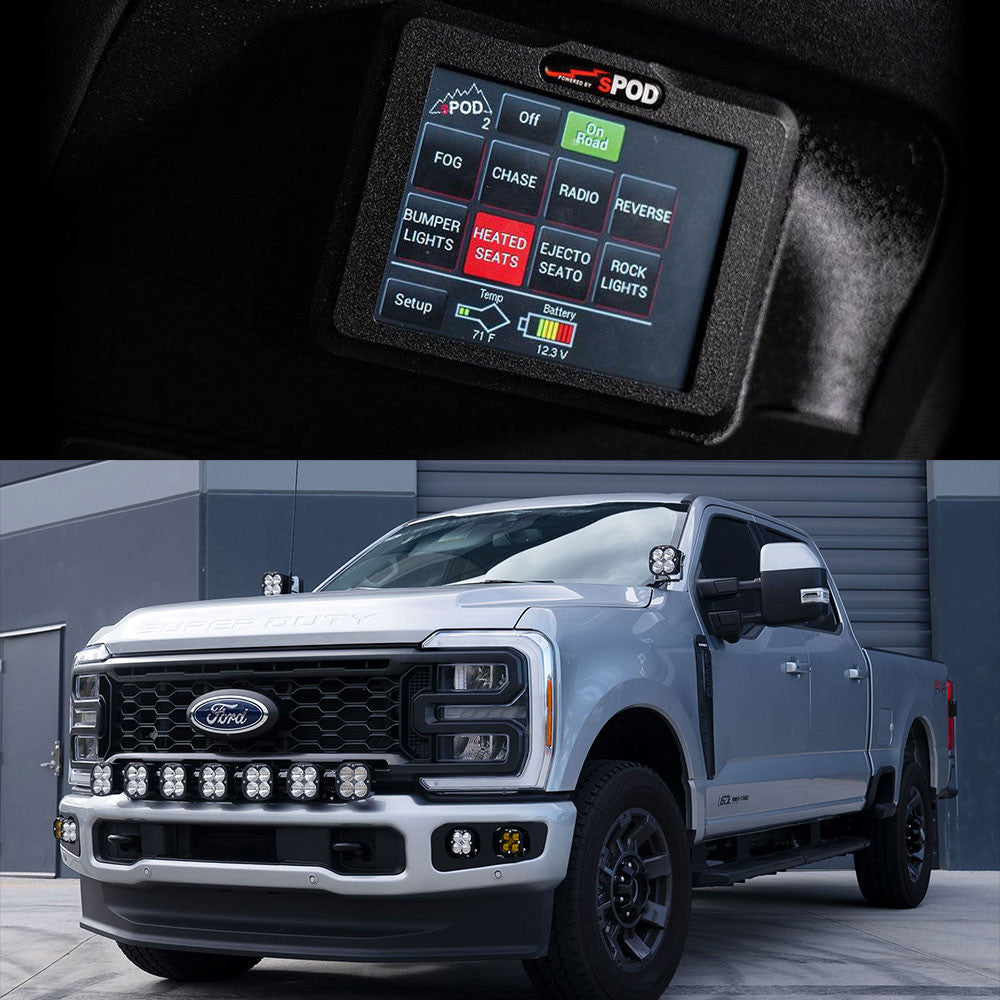 sPod Touchscreen BantamX Power Management Vehicle Kit - Ford 2023-On F-250/350 Super Duty